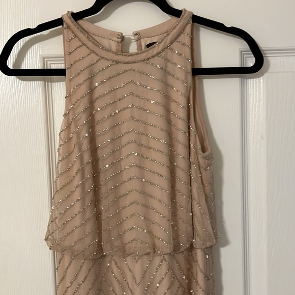 Size 4P Adrianna Papell sequin dress. Worn once as the mother of the bride. - Picture 2 of 5